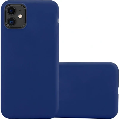 Afbeelding van Cadorabo Hoesje geschikt voor Apple iPhone 11 in CANDY DONKER BLAUW Beschermhoes TPU silicone Case Cover