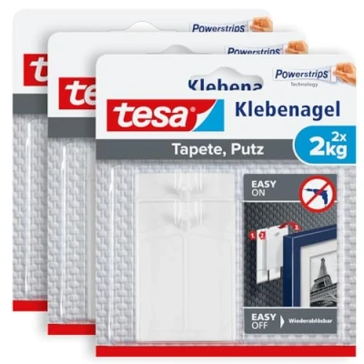 Afbeelding van tesa 77776 Klevende spijkers Wit Inhoud: 6 stuk(s)