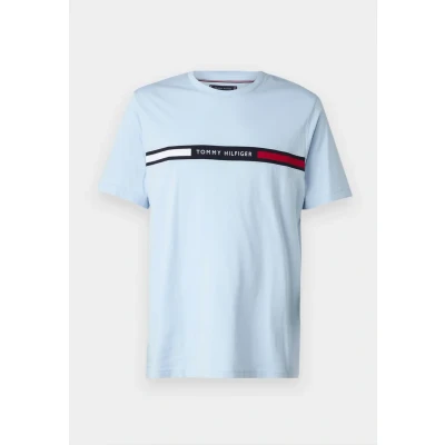 Afbeelding van Tommy Hilfiger Insert TEE Tshirt basic, Heren, Maat: Small, Breezy blue