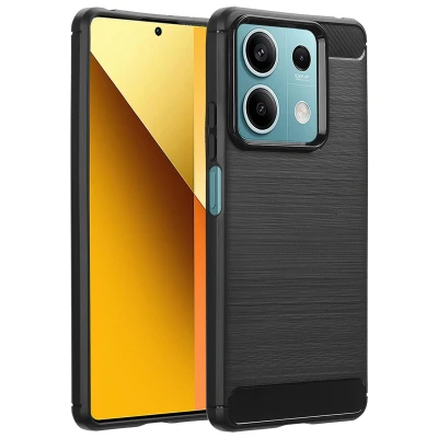 Afbeelding van Xiaomi Redmi Note 13 (5G) Hoesje Siliconen en TPU (zacht) imoshion Softcase/Backcover Zwart Telefoonhoesje