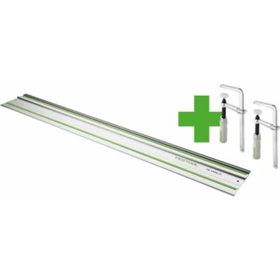 Afbeelding van Festool FS 1400/2 Geleiderail 1400 Mm Met 2x FSZ 120 Schroefklemmen