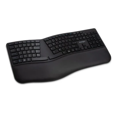 Afbeelding van Kensington ProFit Ergonomisch Draadloos Toetsenbord met Polssteun Inclusief Batterijen QWERTY Franse Layout Zwart