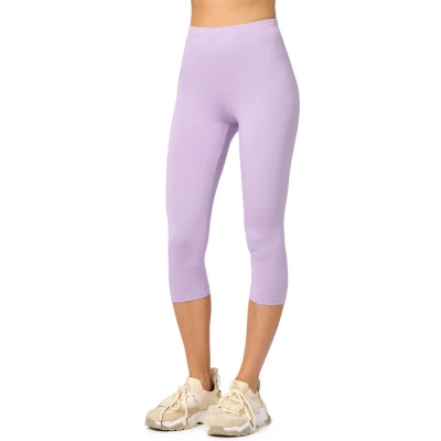 Afbeelding van Merry Style MS MS10 144 LE Dames Capri Leggings Sport Vrijetijdsbroek 3/4 Lengte Viscose Sporbroek Yogabroek Lichtviolet M