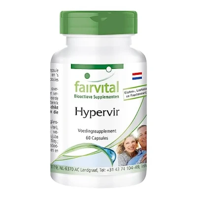 Afbeelding van Fairvital Hypervir speciaal voor mannen VEGAN 60 capsules voedingssupplement met L arginine, jujube, ginseng en ginkgo