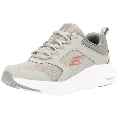 Afbeelding van Skechers Vapor Foam Newmatic Sneakers voor heren, Grijze Duraleather Mesh Rode Trim, 41.5 EU