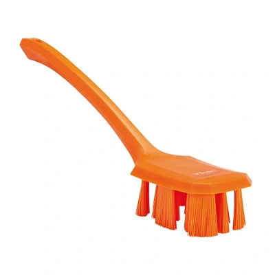 Afbeelding van Vikan Afwasborstel Hard met Lange Steel Ultra Safe 40cm Oranje