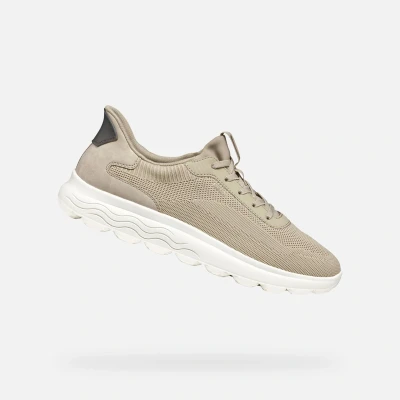 Afbeelding van Geox Spherica PLUS Sneakers laag, Heren, Maat: 47, Sand Textiel/ synthetisch