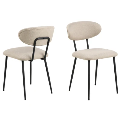 Afbeelding van Eetstoel Hylke in beige stof