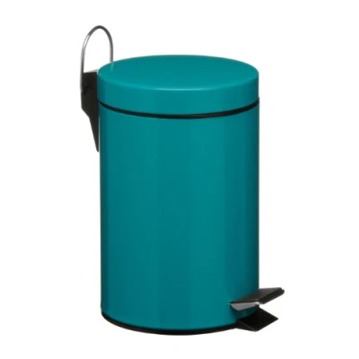Afbeelding van Premier Housewares 506429 Pedaalemmer Turquoise Keukenemmer Roestvrij Staal Badkamer Bin Pedaal Push Keuken Bakken Recycling 3 L, H26 x B17 D23cm