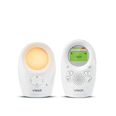 Afbeelding van VTech Babyphone Night Light BM1211 Babyfoon Audio Draadloos Nachtlampje Functie Slaapliedjes, Zwart, 1 Units (1 stuk)