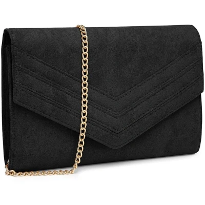 Afbeelding van Miss Lulu Clutch Dames, Elegante Enveloptas, Vegan Suède Handtas Kleine Envelop Crossbody Schoudertas Avondtas