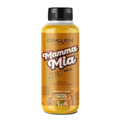 Afbeelding van GymQueen Mamma Mia Zero Saus, caloriebeperkte, zonder vet &amp; toegevoegde suiker, om gerechten te verfijnen of als saladedressing, vegetarisch, Indiase Curry