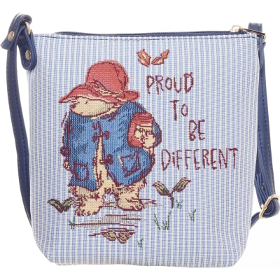 Afbeelding van Elegant smal tasje Paddington Bear Beertje lichtblauw gestreept Classic marmalade