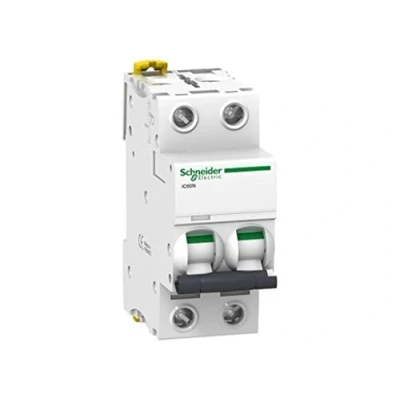 Afbeelding van Schneider electric ic60n installatieautomaat 2 polig 6ka 10ka c karakteristiek 20a 4 modulen a9f79220