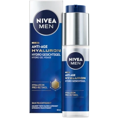 Afbeelding van Nivea MEN Antiage Hyaluron Hydro GEL Concentrate Dagcrème, Heren, Maat: 50 ml,