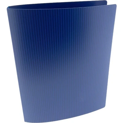 Afbeelding van Basic Ringband Donkerblauw gestreept Polypropyleen met 4 Ringen inclusief interieur