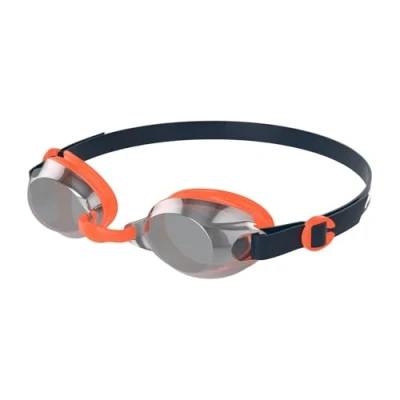 Afbeelding van Speedo Unisex Jet Mirror Goggles, Navy/Vulkanic Oranje/Chroom, One Size