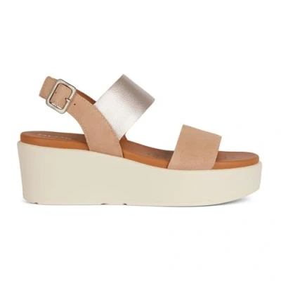 Afbeelding van Geox Dames D XAND 2.2S A Wedge Sandaal, Dk Skin/Champagne, 38 EU, Skin Champagne, EU