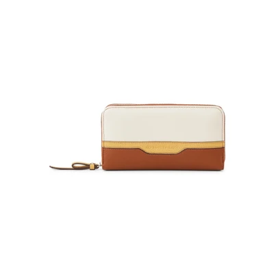 Afbeelding van TOM Tailor JULE LONG ZIP Wallet Portemonnee, Dames, Maat: One Size, Mixed cognac