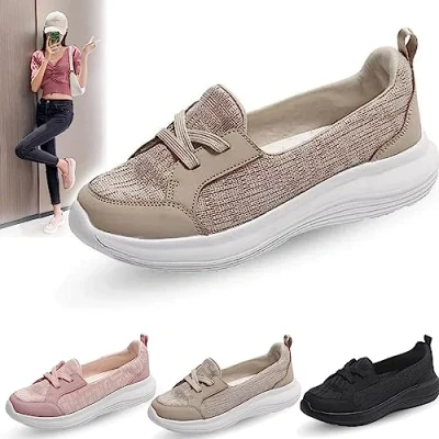 Afbeelding van Kotsas Orthopedic Shoes For Women, Breathable Arch Support Non Slip Shoes, Walkclouds Women (40,Khaki)