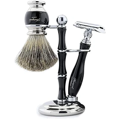 Afbeelding van Haryali London 5 Pcs Scheren Set Dubbele Rand Veiligheid Razor Badger Scheerkwast Zeep Kom Stand Alle Komt in Designer Doos