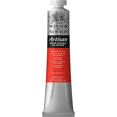 Afbeelding van Winsor &amp; Newton 1537095 Artisan watervermengbare olieverf, hoge pigmentconcentratie, goede dekkingskracht en lichtechtheid 200ml Tube, Cadmium Red Hue