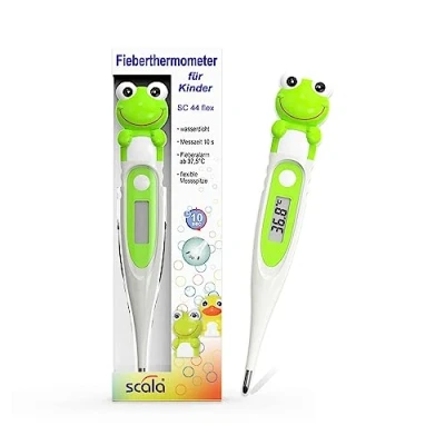 Afbeelding van scala Digitale koortsthermometer SC 44 flex Speed 10 Sec kikker Wit Groen