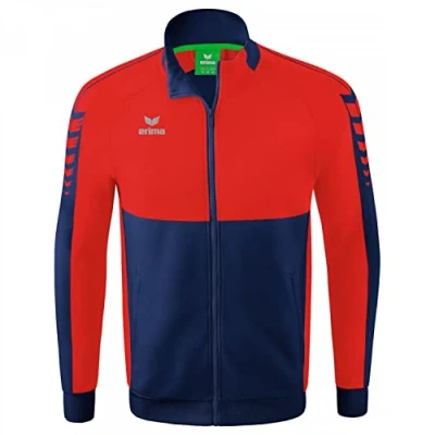 Afbeelding van Six Wings worker jack new navy/rood / 128