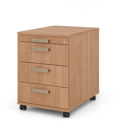 Afbeelding van Ladeblok 3 Lades Verrijdbaar Walnoot 42,8 x 58 59 cm Signa Ac30 SG