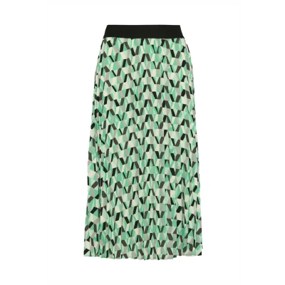 Afbeelding van s.Oliver MIT Alloverprint Alijn rok, Dames, Maat: 32, Hellgrün