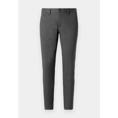 Afbeelding van ONLY &amp; SONS gemêleerde tapered fit broek ONSMARK donkergrijs/ zwart gemeleerd