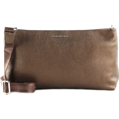 Afbeelding van MANDARINA DUCK Leren Schoudertas Mellow Lux Shoulder Bronzo Brons