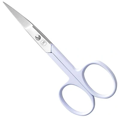 Afbeelding van K Pro Professionele manicure vingernagelschaar gebogen puntig dames heren 1 stuk (wit)