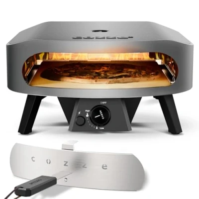 Afbeelding van Cozze® 17&quot; CLASSIC Pizzaoven Gas 30mbar Inclusief Cordierite Pizzasteen Automatische Ontsteking Thermometer Grote Capaciteit