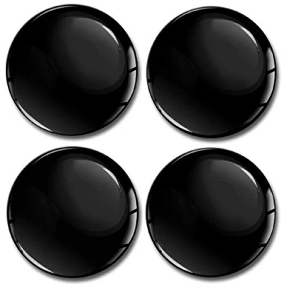 Afbeelding van SkinoEu® 4 x 55 mm sticker 3D gel siliconen autosticker kleur zwart velgensticker voor wieldoppen naafkappen wielnaafdop wielsticker naafdop auto tuning andere maat A 755