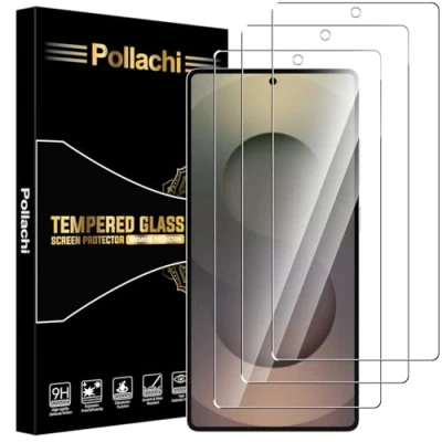 Afbeelding van Pollachi beschermfolie voor Samsung Galaxy S25 Ultra 5G [3 stuks] gehard glasfolie Ultra, 9H hardheid, onbreekbaar, anti vingerafdrukken, geen luchtbellen