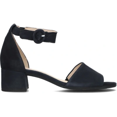 Afbeelding van Gabor Sandalen, Dames, Maat: 39, Blau Veloursleer