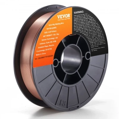 Afbeelding van VEVOR 1 rol gevulde draad ER70S 6 0,8 mm 5 kg MIG lasdraad 200 spoel diameter lasdraadrol 490 670 Mpa treksterkte Ideaal voor het lassen van koolstofstaal