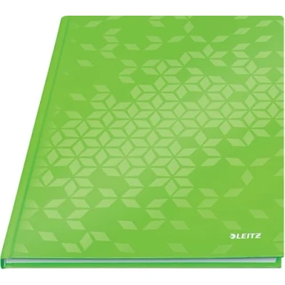Afbeelding van Leitz WOW A4 Notitieboek Met Harde Kaft, Groen, 80 Vellen, Geruit, Ivoorkleurige Vellen Van 90 Gsm,