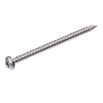 Afbeelding van SECCARO Spaanplaatschroef halfronde kop 6 x 80 mm, roestvrij staal V2A VA A2, houtschroef met volledige schroefdraad, TX/binnenzeskant, 75 stuks