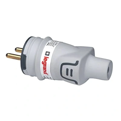 Afbeelding van Legrand Stekker met aarding Plexo kunststof IP44 grijs