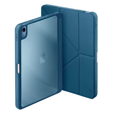 Afbeelding van Apple iPad 10.9 (2022) Hoes: Uniq Moven Case Flipcase Blue TPU Tablet Hoezen
