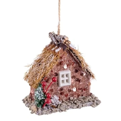 Afbeelding van Bigbuy Christmas Kerstversiering Multicolour Natuurlijk Polyfoam Huis 9 X 5 9,5 Cm