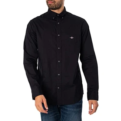 Afbeelding van GANT Overhemd, Heren, Maat: 4XL, Black