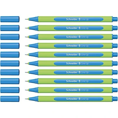 Afbeelding van Schneider Fineliner Line Up, schrijfgerei, 0,4 mm, alaska blauw, 10 stuks verpakking