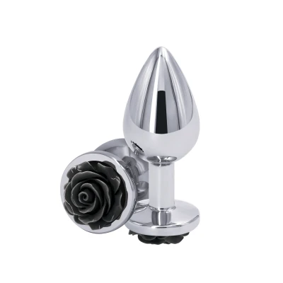 Afbeelding van Buttplug met Zwarte Roos M