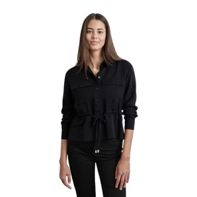 Afbeelding van STREET ONE Blouse met trekkoord, zwart, 38