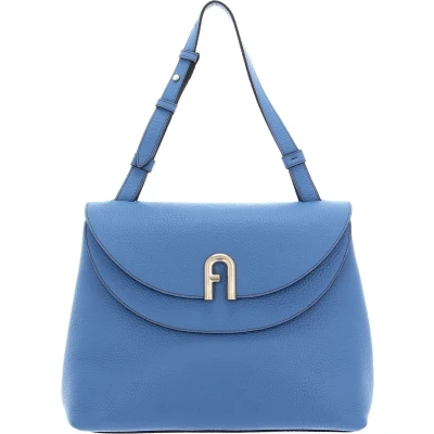 Afbeelding van FURLA Leren Handtas Avondtas Primula Top Handle Onda Blauw