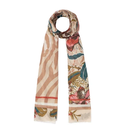 Afbeelding van LIU JO WITH Floral Sjaal, Dames, Maat: One Size, Pink
