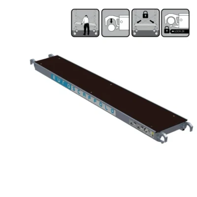 Afbeelding van Universeel smal rolsteigerplatform 190x30cm zonder luik